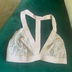 Lilac lace racer back bralette. Size XS